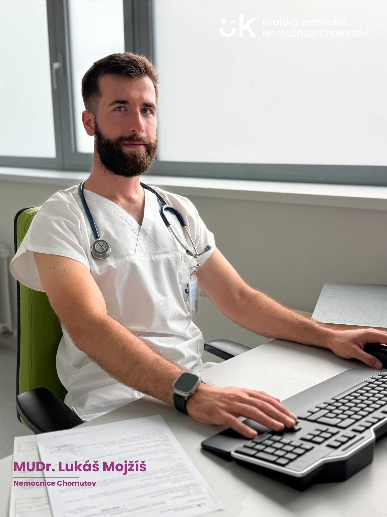 MUDr. Lukáš Mojžíš, lékař interního oddělení Nemocnice Chomutov